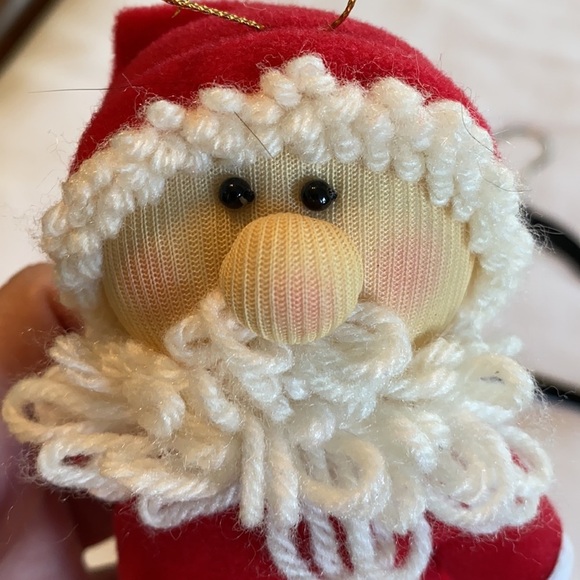 Vintage Christmas Fabric Ornaments Snow man Santa and Reindeer - Picture 12 of 12